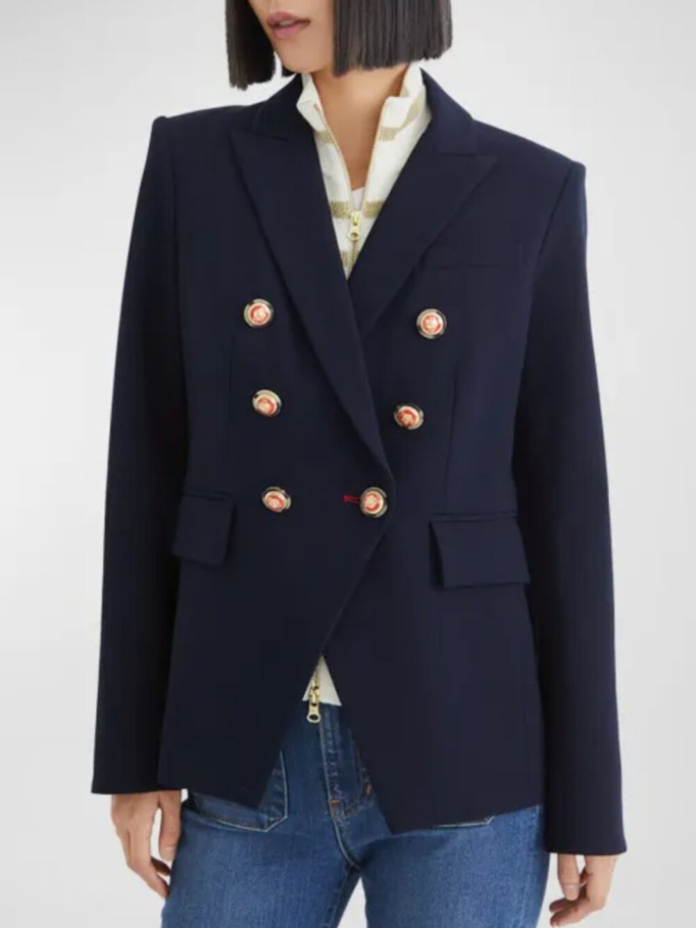 Veronica Beard x Wonder Woman Miller Dickey Blazer Navy Jacket Size 2 New Tags